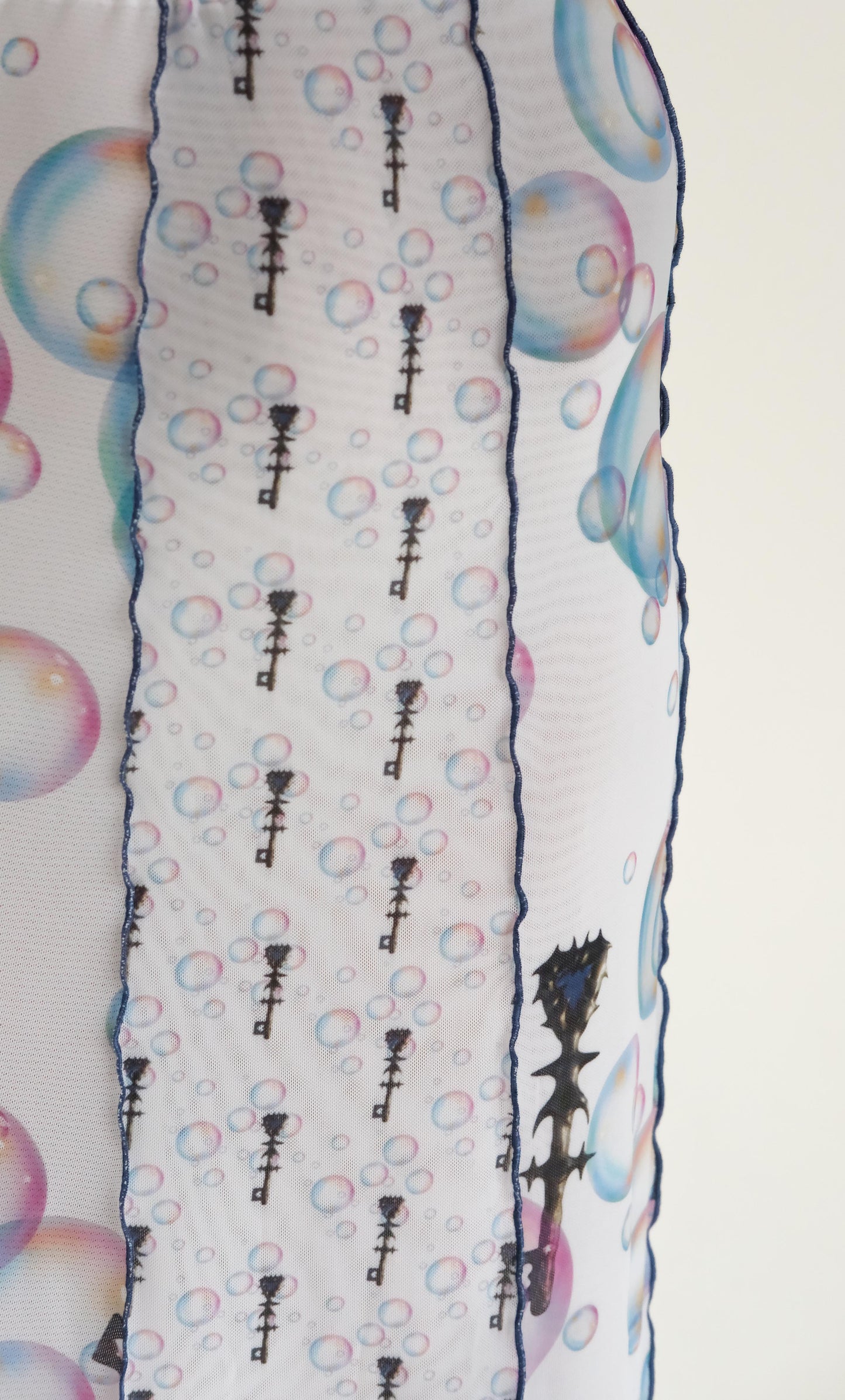 Printed Mesh Maxi skirt